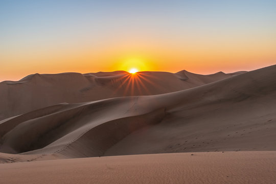 Sunset On Dune 7 In Namibia Desert