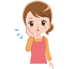 Illustration of a woman in trouble