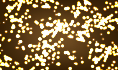 Abstract connections on gold background. Tech concept.