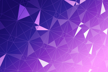 Trigonal shapes background. Low poly triangles mosaic. Crystals backdrop.