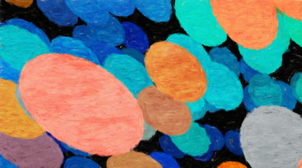 Pretty oil painting on canvas art background. Colorful brushstrokes and watercolor splashes elements. Digital artistic texture for graphic design. Printable beautiful pattern.