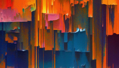 Pretty oil painting on canvas art background. Colorful brushstrokes and watercolor splashes elements. Digital artistic texture for graphic design. Printable beautiful pattern.