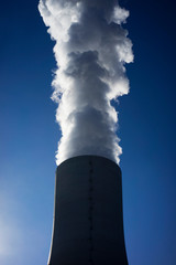 Big smoke from an industrial chimney