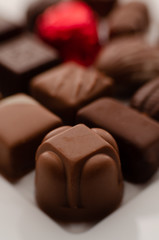 delicious and tasty assortment of chocolate bonbons