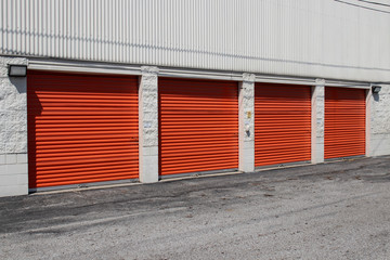 Self storage and mini storage garage units.