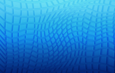 3D squares abstract background. Realistic wall of wavy cubes. Three-dimensional render illustration.