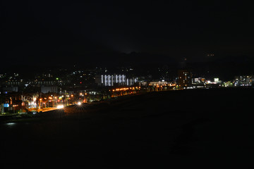 Fototapeta na wymiar 平成町・三春町・馬堀海岸付近の夜景　神奈川県横須賀市の風景