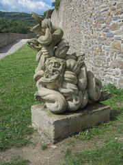 stone lion statue