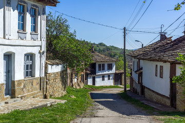 Fototapeta na wymiar Old houses at historical village of Staro Stefanovo, Bulgaria