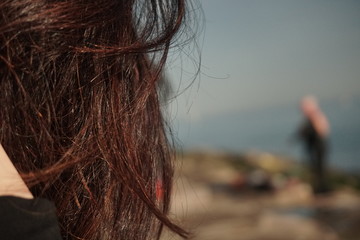 woman with long hair