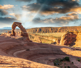 Surrounding landscape of Delicate Arch, Arches National Park, USA