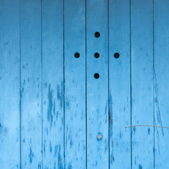 Blue Wood Shed Door Rustic Weathered Background