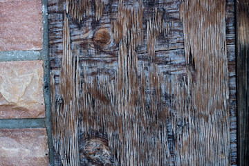 Wood Texture Old Brick Wall Background