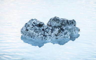 Blue Lagoon thermal water (close-up shot) in Iceland