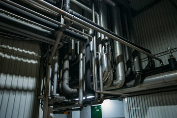 Industrial steel pipes. Pipeline system for delivering components or for heating or ventilation etc