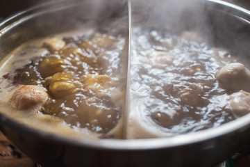 Hot Pot at the Cabin in the woods.