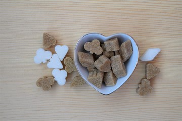 fresh herbs and spices on wooden background