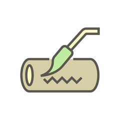 Air conditioner installation tool vector icon set design, editable stroke.