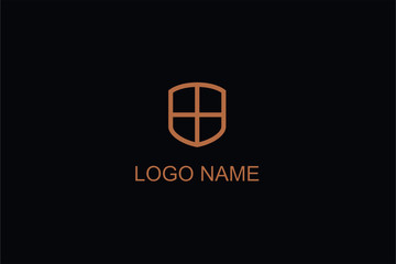 Fototapeta premium logo brand shield icon vector logotype