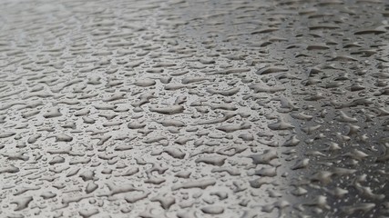 water drops on metal surface