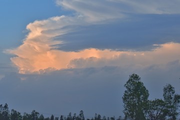 sunset in the clouds