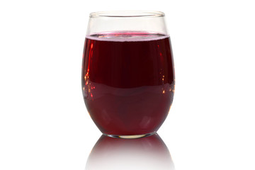 Stemless Wineglass Mockup Filled with Red Wine