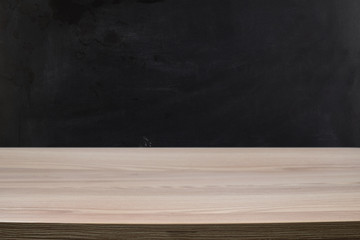 Blackboard and wood background texture