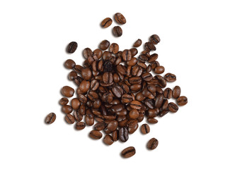 French Vanilla Coffee Beans Isolated with Clipping Path