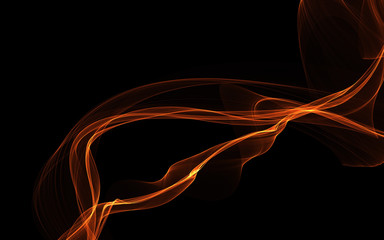 Obraz premium Dark abstract background with a glowing abstract waves