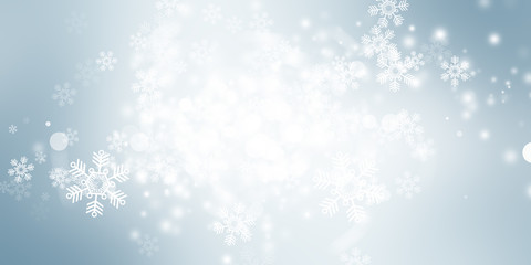 Fototapeta premium white bokeh blur background / Circle light on blue background / abstract light background