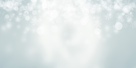 white snow blur abstract background. Bokeh Christmas blurred beautiful shiny Christmas lights