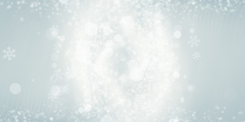 white snow blur abstract background. Bokeh Christmas blurred beautiful shiny Christmas lights