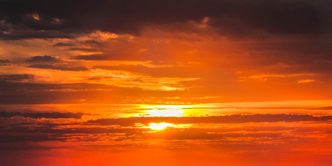 Naklejka na ściany i meble Red Clouds , Beautiful Sunset, Amazing Sky