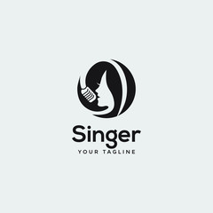 awesome modern singer or choir logo template	
