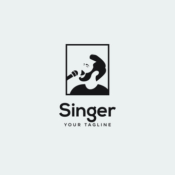 awesome modern singer or choir logo template	
