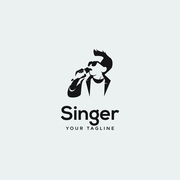 awesome modern singer or choir logo template	
