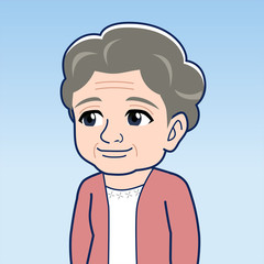 白髪のおばあさん