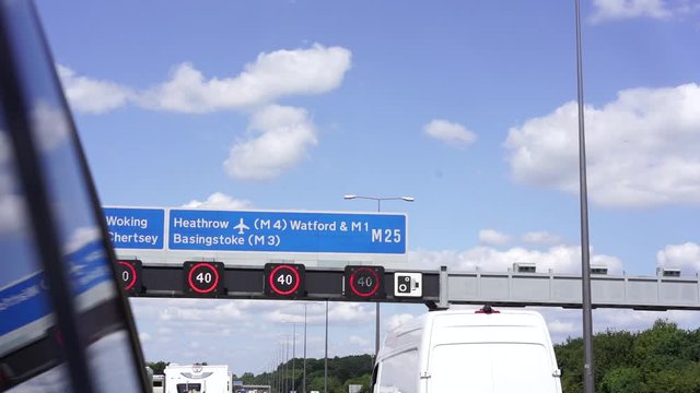 Heathrow Airport Sign Footage 4k