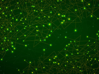 Obraz na płótnie Canvas Abstract geometric background with connecting glowing dots and lines. Modern technology concept. Polygonal structure. Futuristic Design