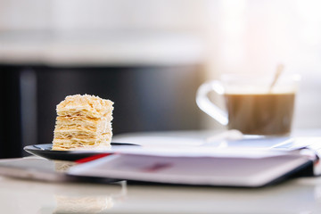 Sweet dessert for morning coffee.