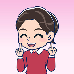 赤い服を着た女の子