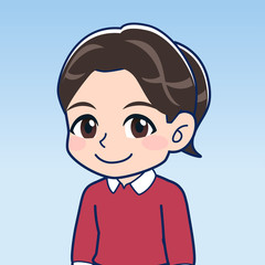 赤い服を着た女の子