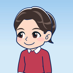 赤い服を着た女の子