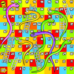 Colorfull Snake and Ladder Game