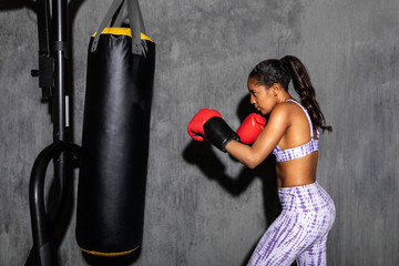Boxing class at the gym