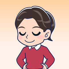 赤い服を着た女の子