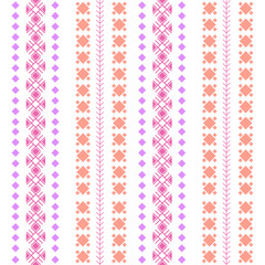 Modern embroidery pattern with simple style stitch for T-Shirt design.