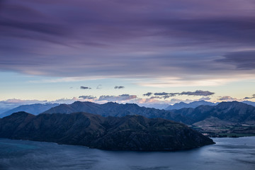 Mountain landscape at sunrise. Mountains at sunrise. Early morning dawn mountain landscape.