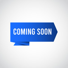 Coming Soon Label Tag Logo Vector Template Design Illustration