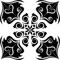 Creative mandala design. Black and white mandala. Hand drawn element. Anti-stress coloring page for adults.